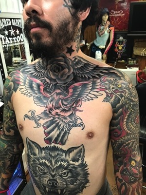  Japanese and traditional American inspired tattoos 