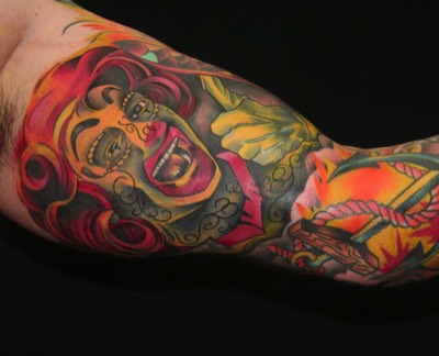  Ronald McDonald tattoo sleeve 